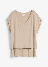 Oversized shirt van soepele viscosemix, bonprix