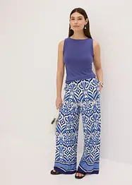 Gedessineerde jersey broek van een zachte viscosemix, bonprix