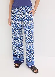 Gedessineerde jersey broek van een zachte viscosemix, bonprix