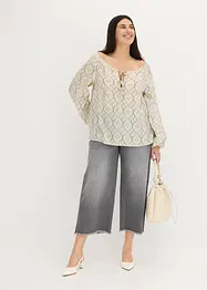 Gedessineerde tuniekblouse van een fijne viscosemix, bonprix