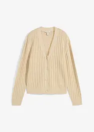 Ajour-vest met linnen, bonprix