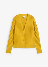 Ajour-vest met linnen, bonprix