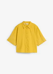 Cropped overhemdblouse met zijde, bonprix