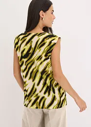 Jersey top met plooitjes en schoudervullingen, bonprix