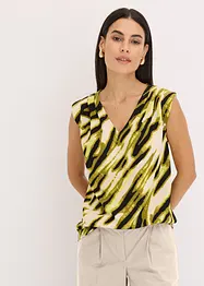 Jersey top met plooitjes en schoudervullingen, bonprix