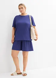 Shirt van borken crèpe, bonprix