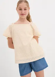 Shirt met broderie anglaise, bonprix