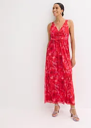 Gedessineerde maxi jurk van zacht mesh, bonprix