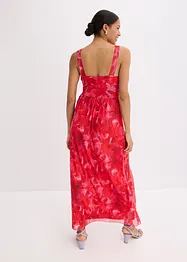 Gedessineerde maxi jurk van zacht mesh, bonprix