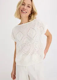 Shirt met broderie anglaise, bonprix