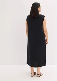 Jersey jurk van viscose piqué met schoudervullingen, bonprix