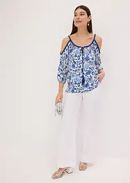 Shirt met kant van een zachte viscosemix, bonprix