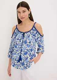 Shirt met kant van een zachte viscosemix, bonprix