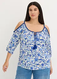 Shirt met kant van een zachte viscosemix, bonprix