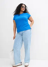 T-shirt van gestructureerde crêpe, bonprix