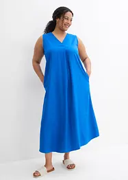 Getailleerde jurk met spaghettibandjes van soepele viscose, bonprix