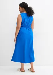 Getailleerde jurk met spaghettibandjes van soepele viscose, bonprix