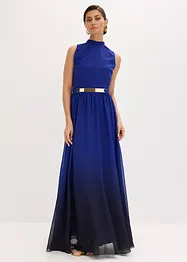Chiffon jurk met kraag en inzet in de taille, bonprix
