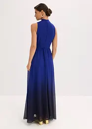 Chiffon jurk met kraag en inzet in de taille, bonprix