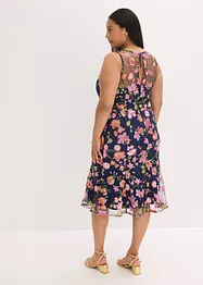 Midi jurk met bloemenborduursel, bonprix