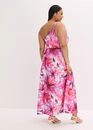 One shoulder jurk van gestructureerde crêpe, bonprix