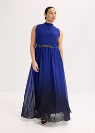 Chiffon jurk met kraag en inzet in de taille, bonprix