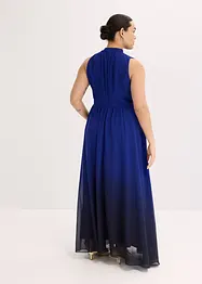 Chiffon jurk met kraag en inzet in de taille, bonprix