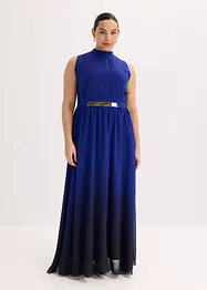 Chiffon jurk met kraag en inzet in de taille, bonprix