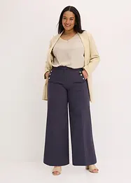 Twill broek met docoratieve knopen, bonprix