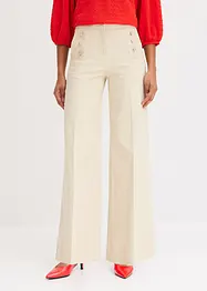 Twill broek met docoratieve knopen, bonprix