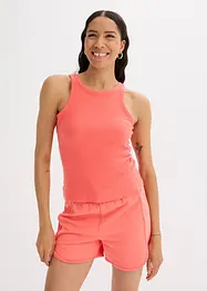 Geribde tanktop van biologisch katoen, bonprix