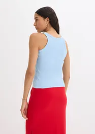 Geribde tanktop van biologisch katoen, bonprix