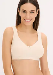 Niet-gevulde T-shirt bh met beugels en biologisch katoen (set van 2), bonprix