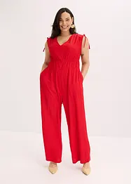 Jumpsuit van gestructureerde crêpe, bonprix