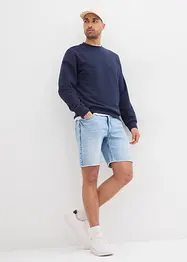 Lange jeans short met open zoom, relaxed fit, bonprix