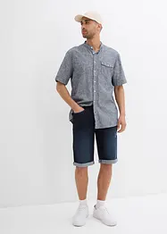 Stretch jeans bermuda met omgeslagen zoom, regular fit, bonprix