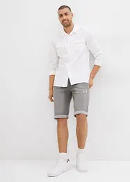 Stretch jeans bermuda met omgeslagen zoom, regular fit, bonprix