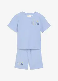 Piqué shirt en korte broek (2-dlg. set) van biologisch katoen, bonprix