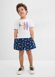 T-shirt en korte broek (2-dlg. set) van katoen, bonprix