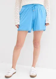Jersey short in een viscosemix met een comfortabele band en kant, bonprix