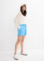 Jersey short in een viscosemix met een comfortabele band en kant, bonprix