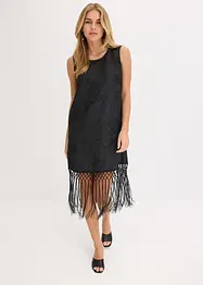 Mini jurk met franjes, bonprix