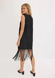 Mini jurk met franjes, bonprix