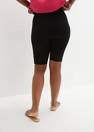 Comfortabele high waist biker short van geribde jersey, bonprix