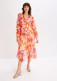 Chiffon jurk met volants, bonprix