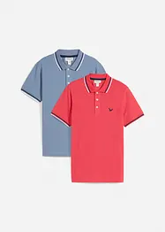 Piqué-poloshirt, korte mouwen (set van 2), bonprix
