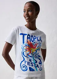 T-shirt met zijde, bonprix