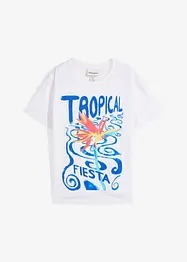T-shirt met zijde, bonprix