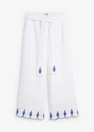 Linnen culotte met riem (2-dlg. set), bonprix