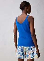 Gebreide top met zijde, bonprix